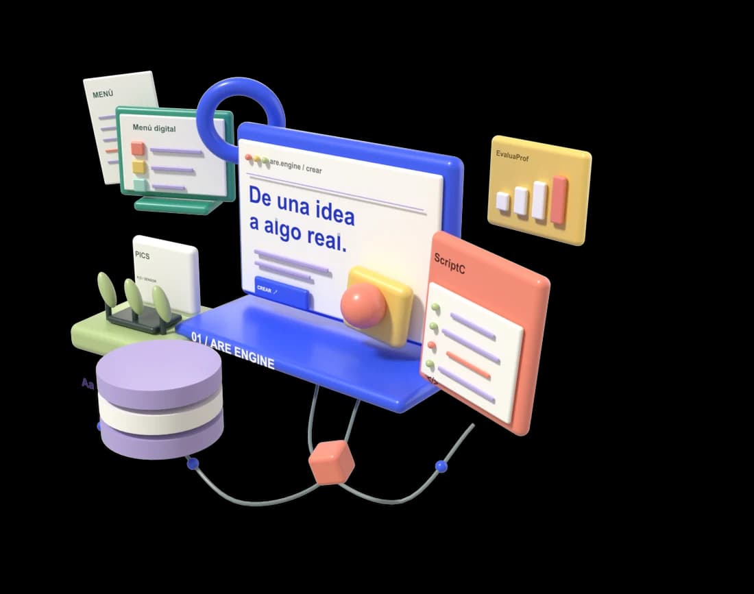 A miniature world representing Daniel’s software projects